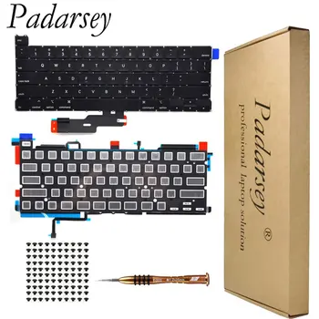 Сменная клавиатура Padarsey с подсветкой Совместима с MacBook Pro 13 дюймов A2289 Выпущен в 2020 году в США Макет + отвертка